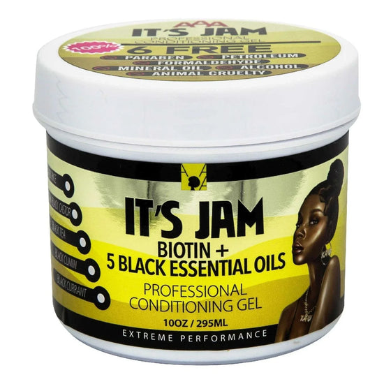 African Anti Aging Its Jam Professional Conditioning Gel With Biotin 5 Black Essential Oils 10.0 Oz by African Aging Agent