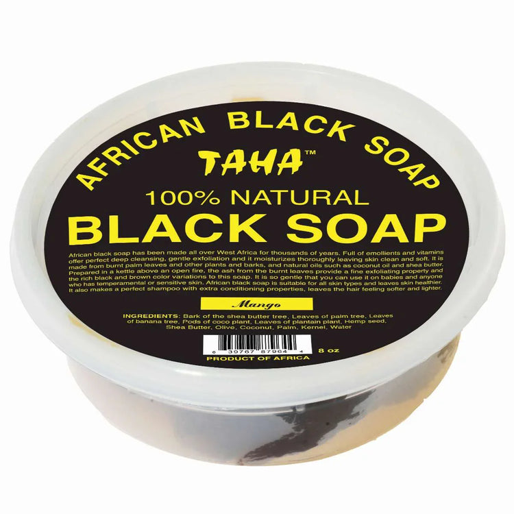 Taha Black Soap Mango Tub 8 Oz by Taha