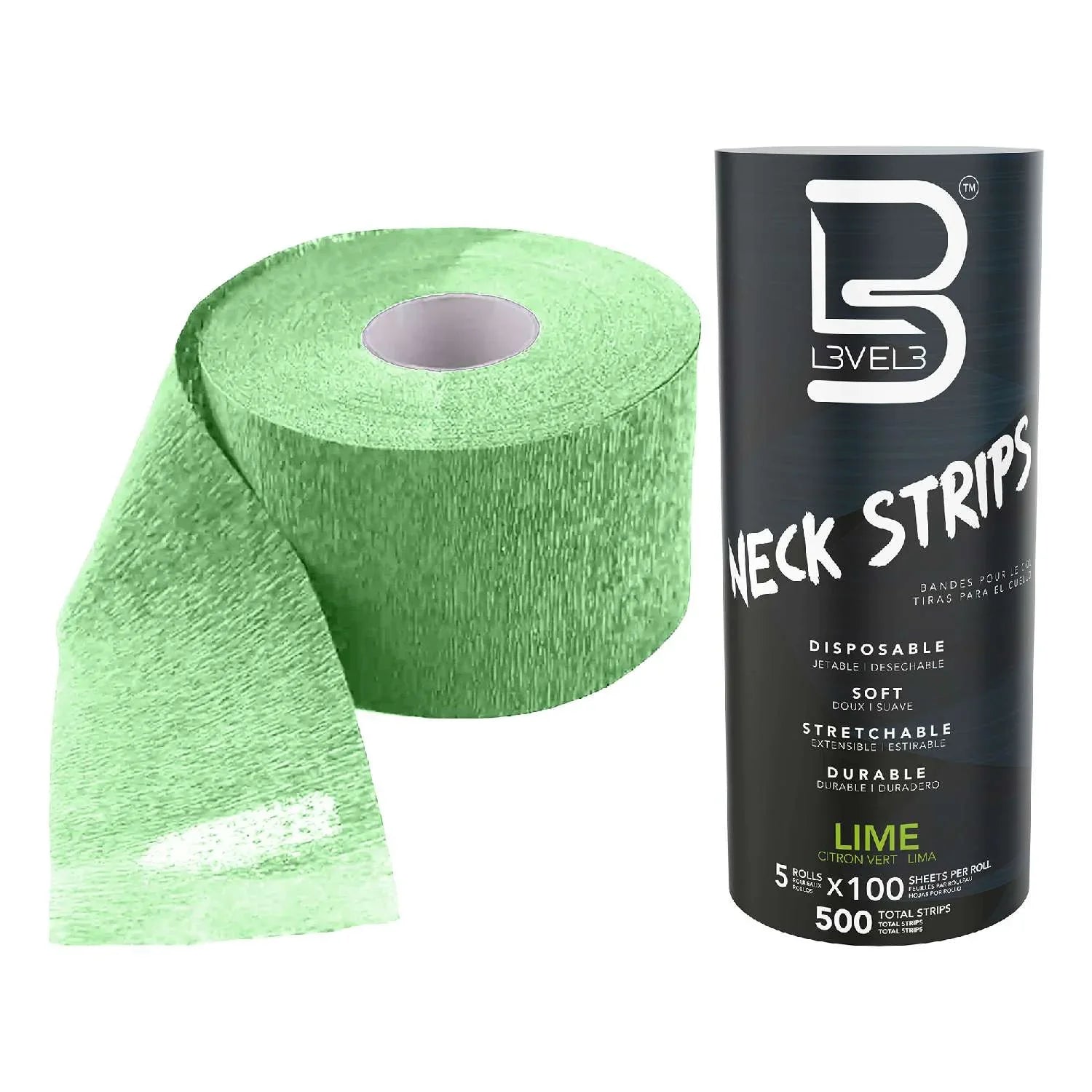 L3Vel3 5 Rolls Neck Paper Green 100 Piece by L3VEL 3