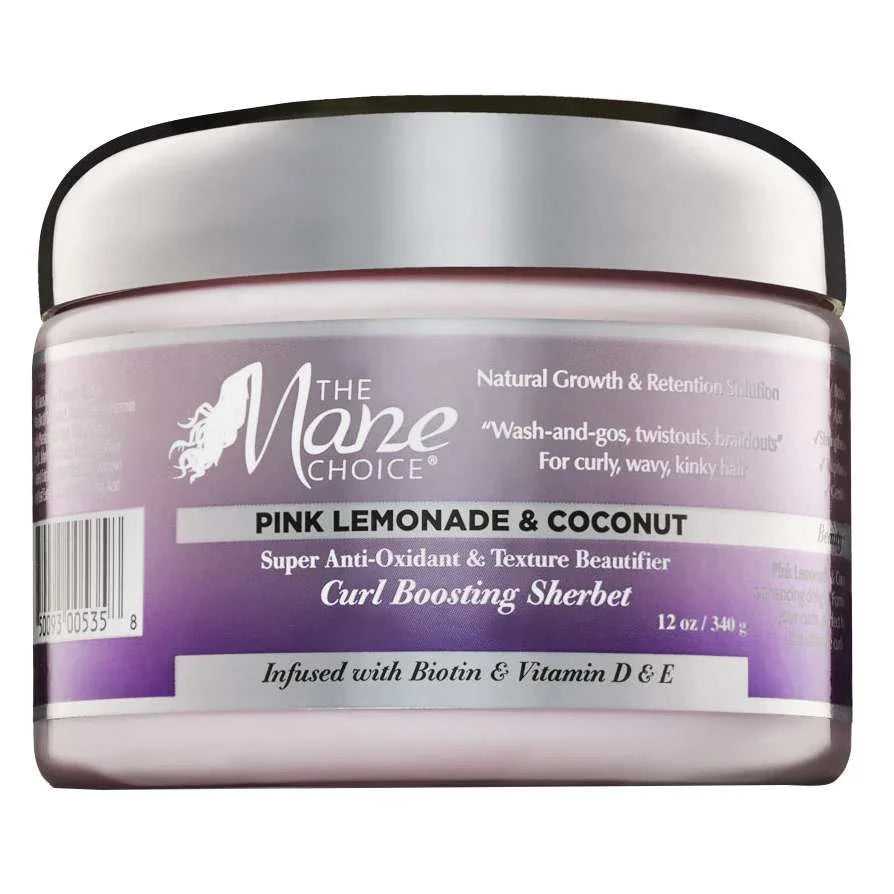 The Mane Choice Pink Lemonade Super Anti-Oxidant Texture Beautifier Curl Boosting Sherbet 12 Oz by The Mane Choice