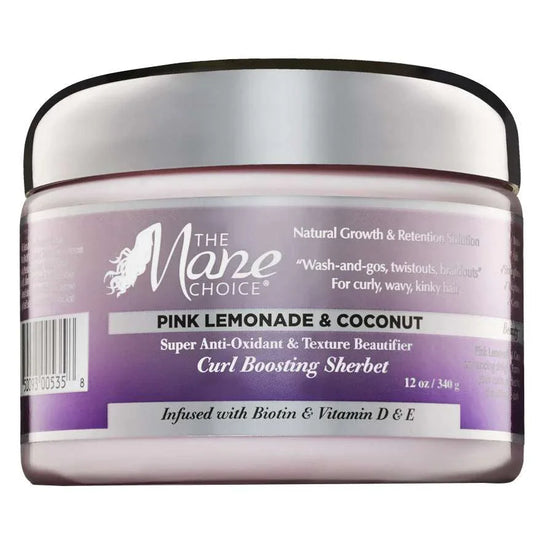 The Mane Choice Pink Lemonade Super Anti-Oxidant Texture Beautifier Curl Boosting Sherbet 12 Oz by The Mane Choice