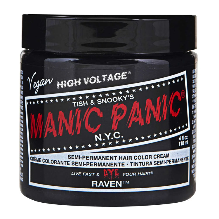 Manic Panic Semi Permanent Cream Hair Color - Raven 4 Oz by Manic Panic