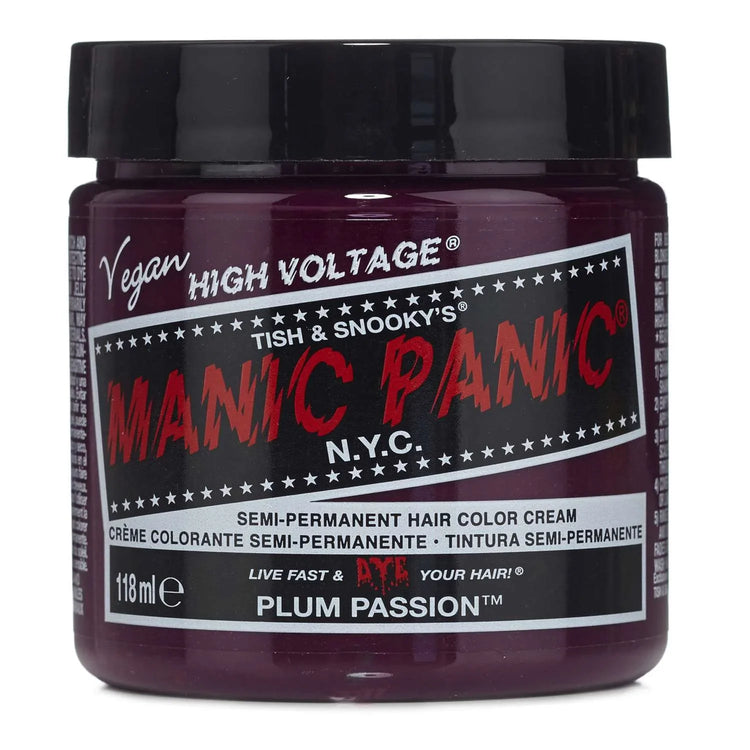 Manic Panic Semi Permanent Cream Hair Color - Plum Passion 4 Oz by Manic Panic