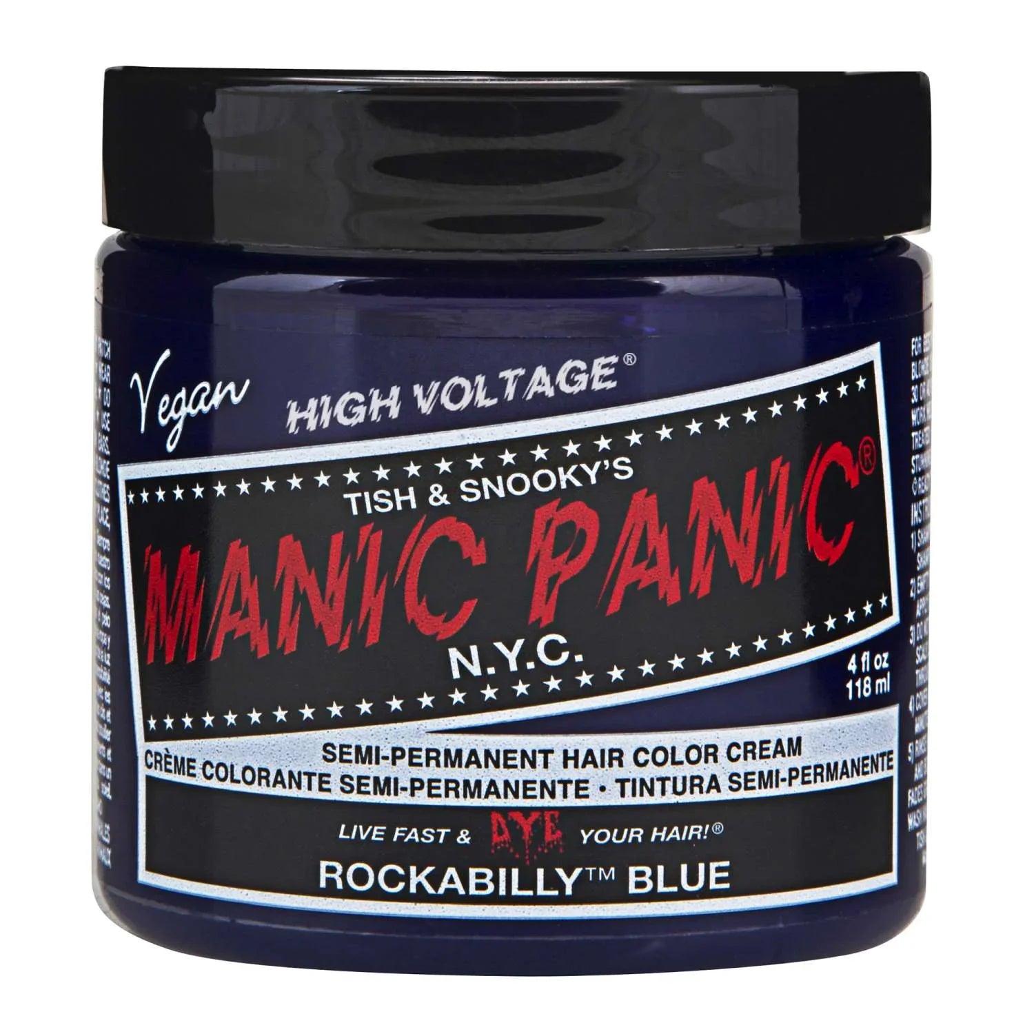 Manic Panic Semi Permanent Cream Hair Color - Rockabilly Blue 4 Oz by Manic Panic