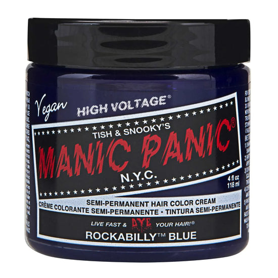 Manic Panic Semi Permanent Cream Hair Color - Rockabilly Blue 4 Oz by Manic Panic