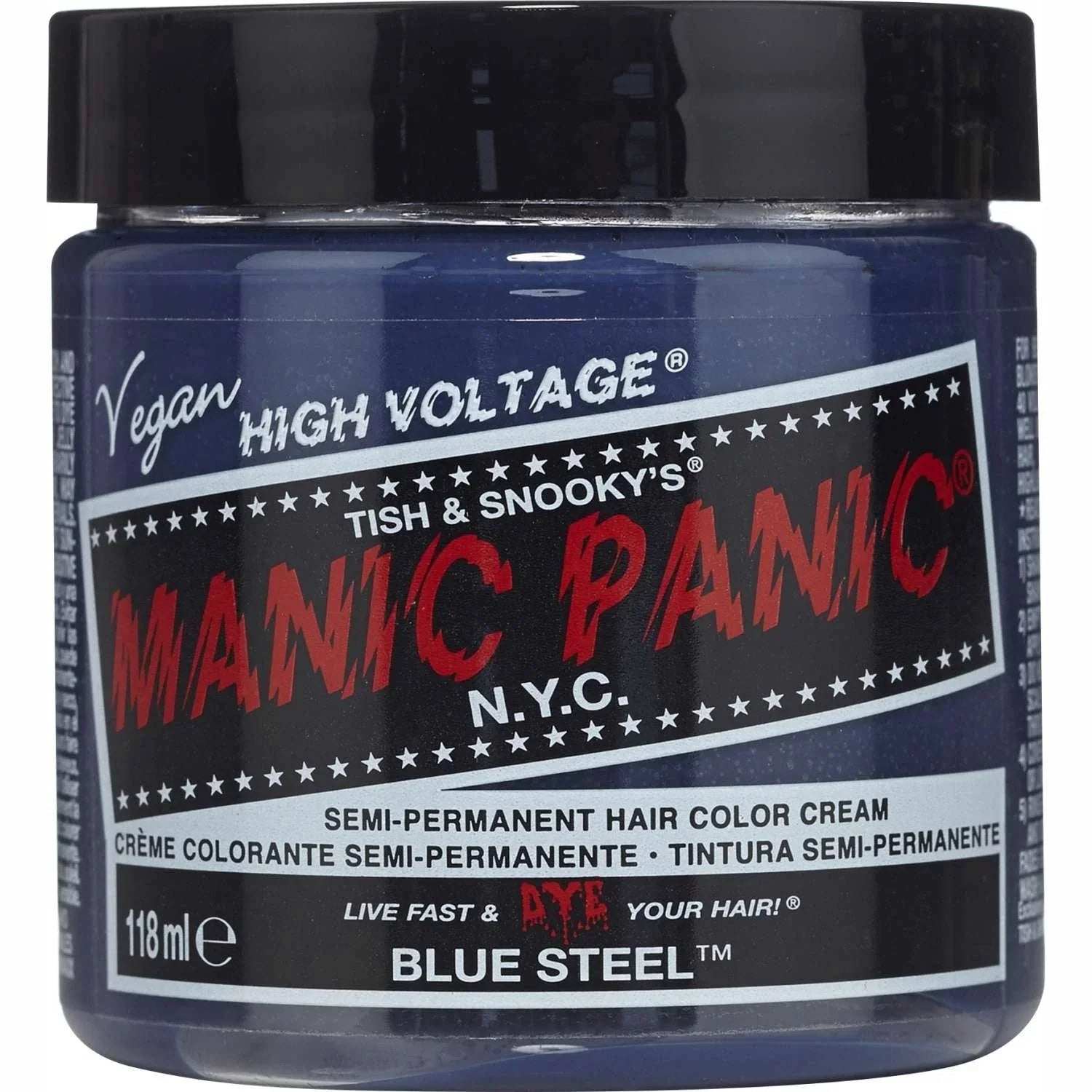 Manic Panic Semi Permanent Cream Hair Color - Blue Steel 4 Oz by Manic Panic