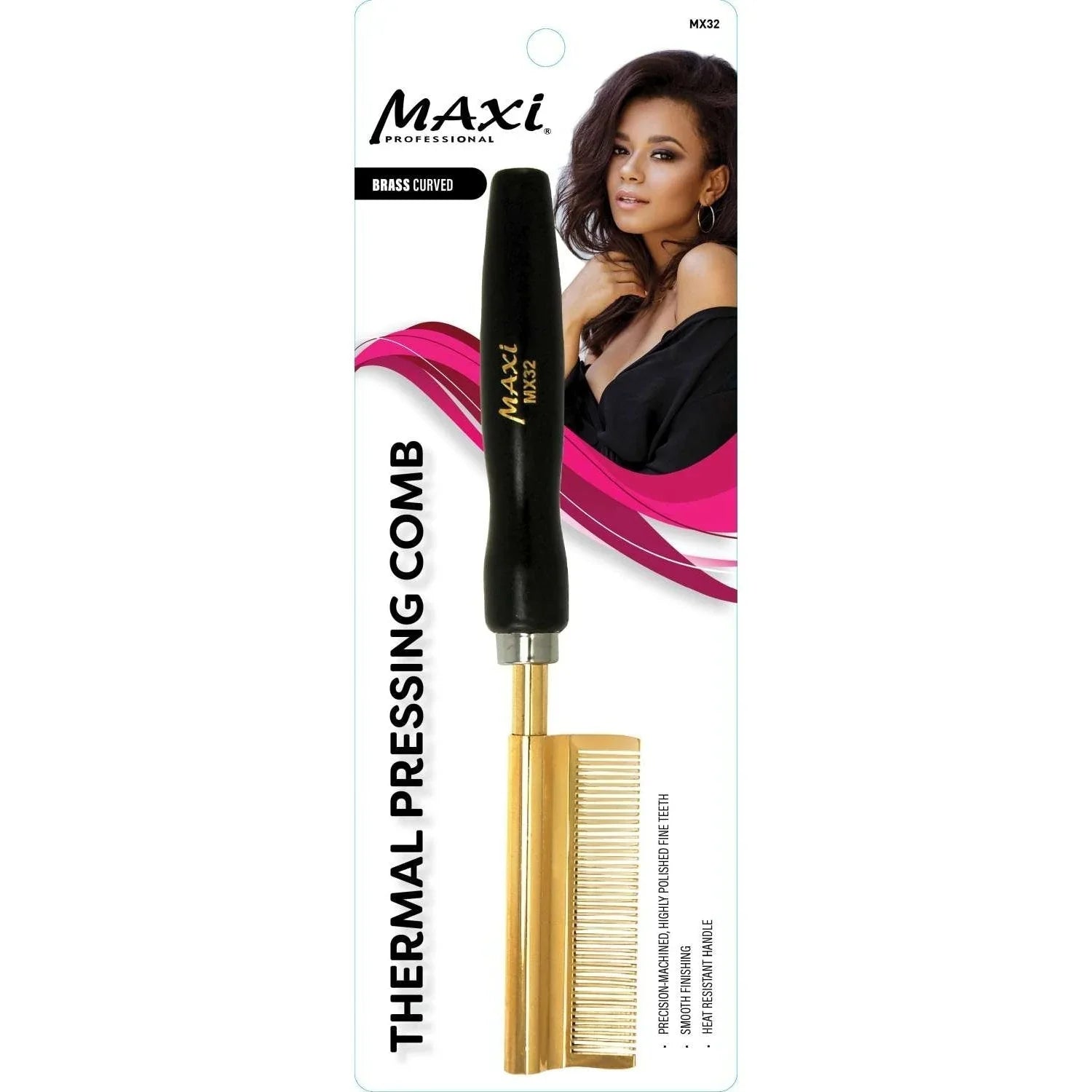 Maxi Hair Tool Pressing Comb Brass by Maxi