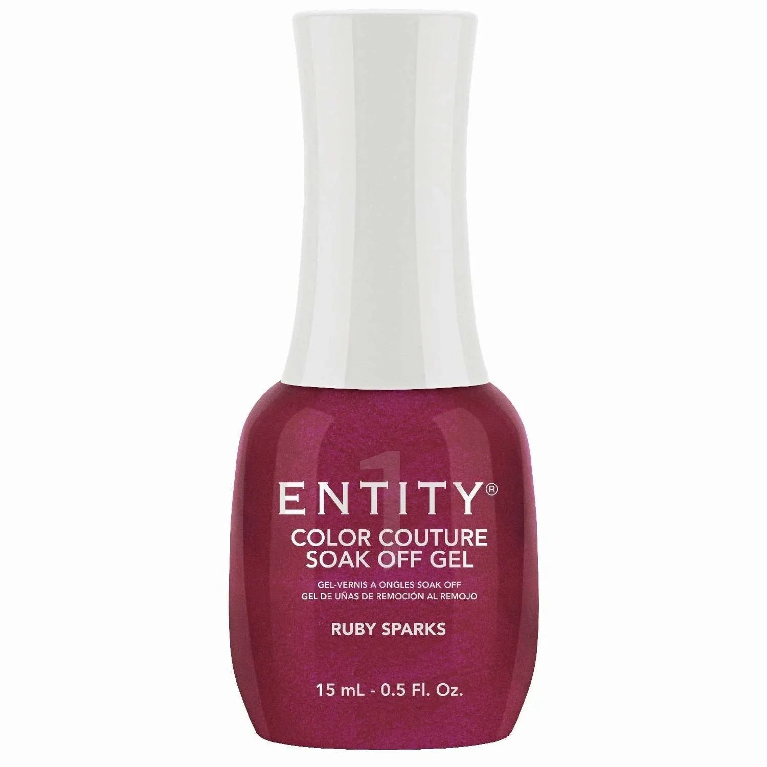Entity Color Couture Soak Off Gel Ruby Sparks 0.5 Fl Oz by ENTITY