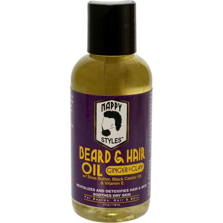 Nappy Styles Beard Hair Oil Ginger Clay 4 Oz by Nappy Style