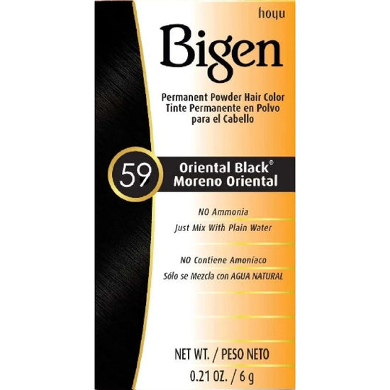 Bigen Permanent Powder Hair Color 59 Oriental Black Kit by Bigen