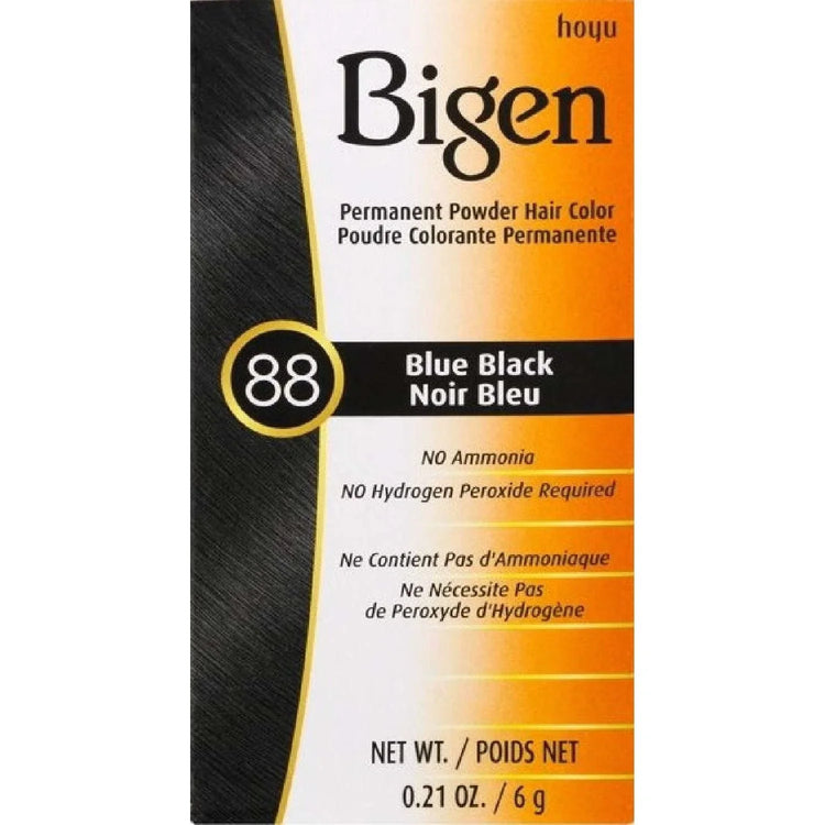 Bigen Permanent Powder Hair Color 88 Blue Black Kit by Bigen