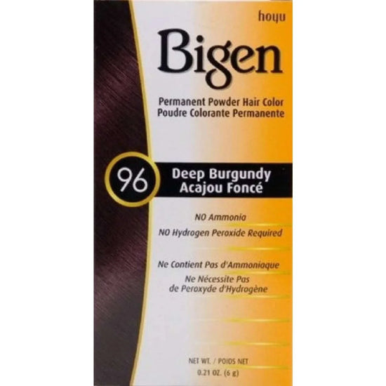 Bigen Permanent Powder Hair Color 96 Deep Burgundy Kit by Bigen