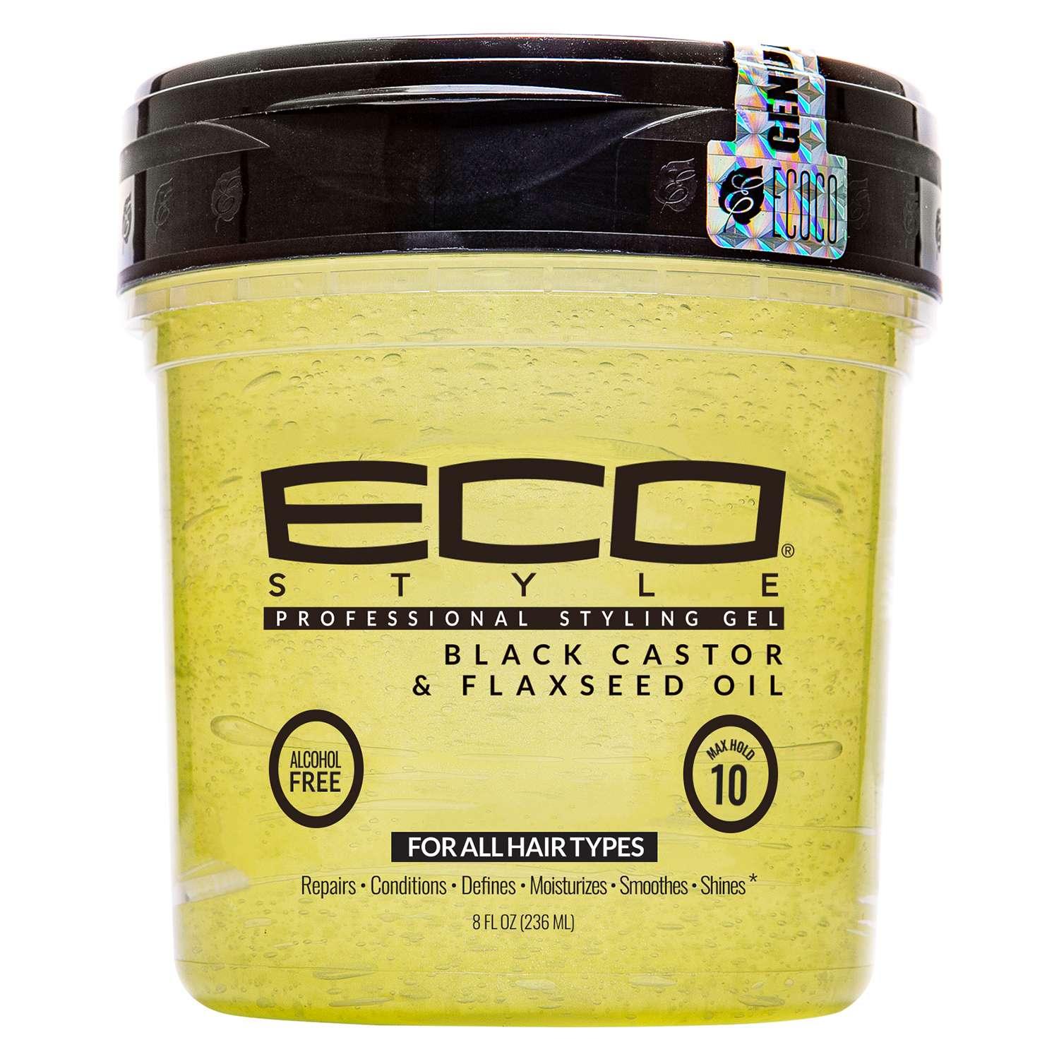 Eco Styler Styling Gel Black Castor Flaxseed Oil 8 Oz by Eco Styler