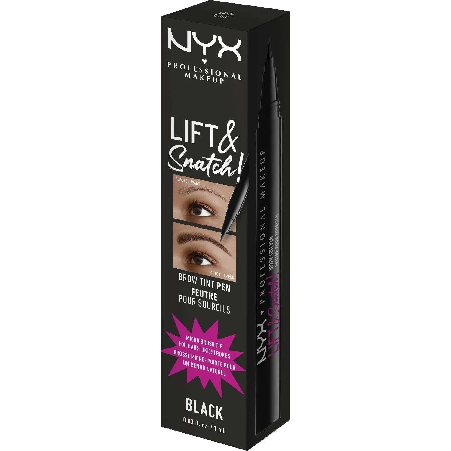 NYX Lift Snatch Brow Tint Pen 10 - Black 0.03 Fl Oz by NYX