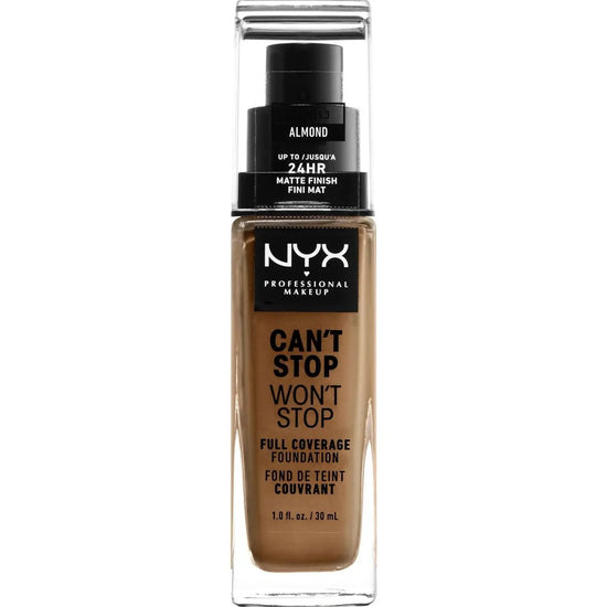 NYX Cant Stop Wont Stop Full Coverage Foundation 15.3 - Almond 1.0 FL Oz