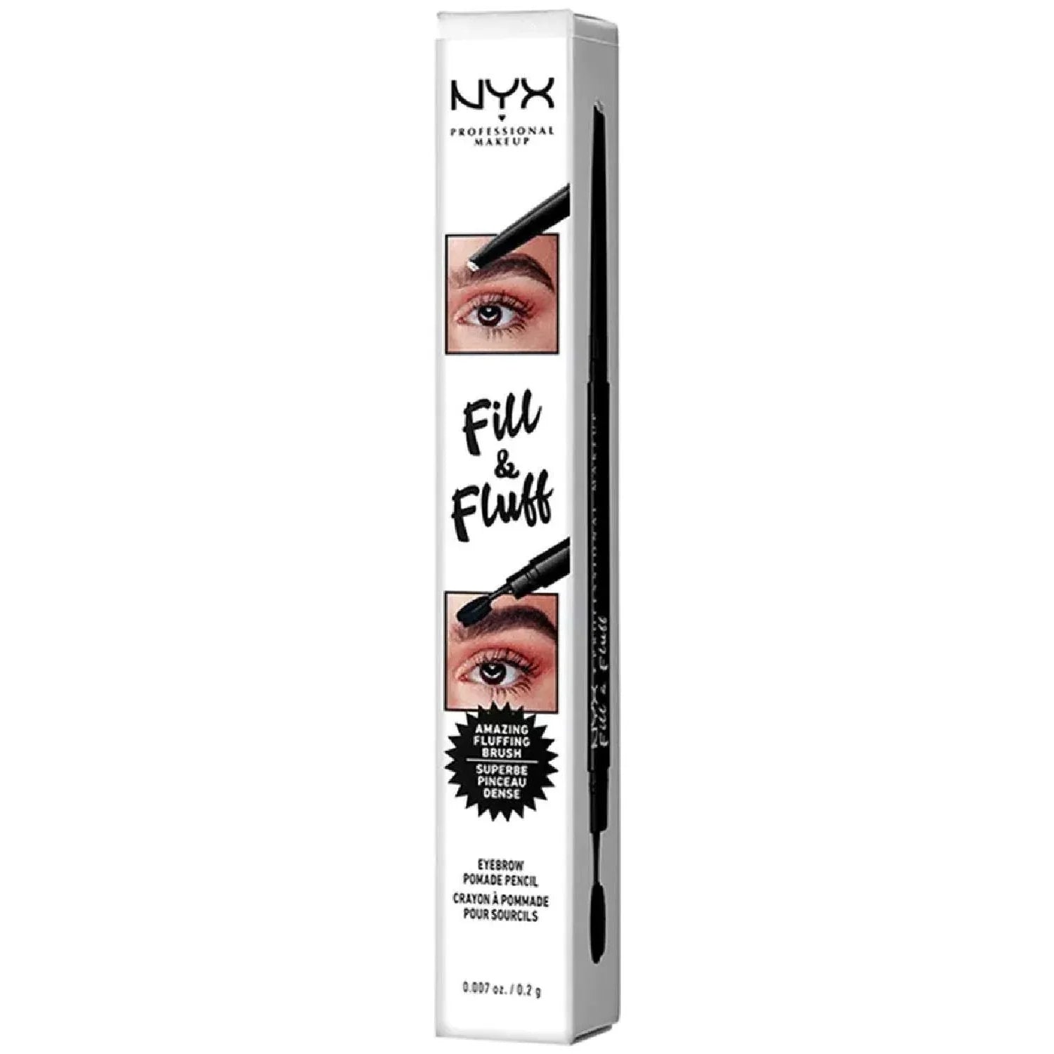 NYX Fill Fluff Eyebrow Pomade Pencil 09 - Clear 0.007 Oz by NYX