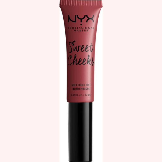 NYX Sweet Cheeks Soft Cheek Tint Blush Mousse 03 Coralicious, a buildable cream blush coralicious in a tube.