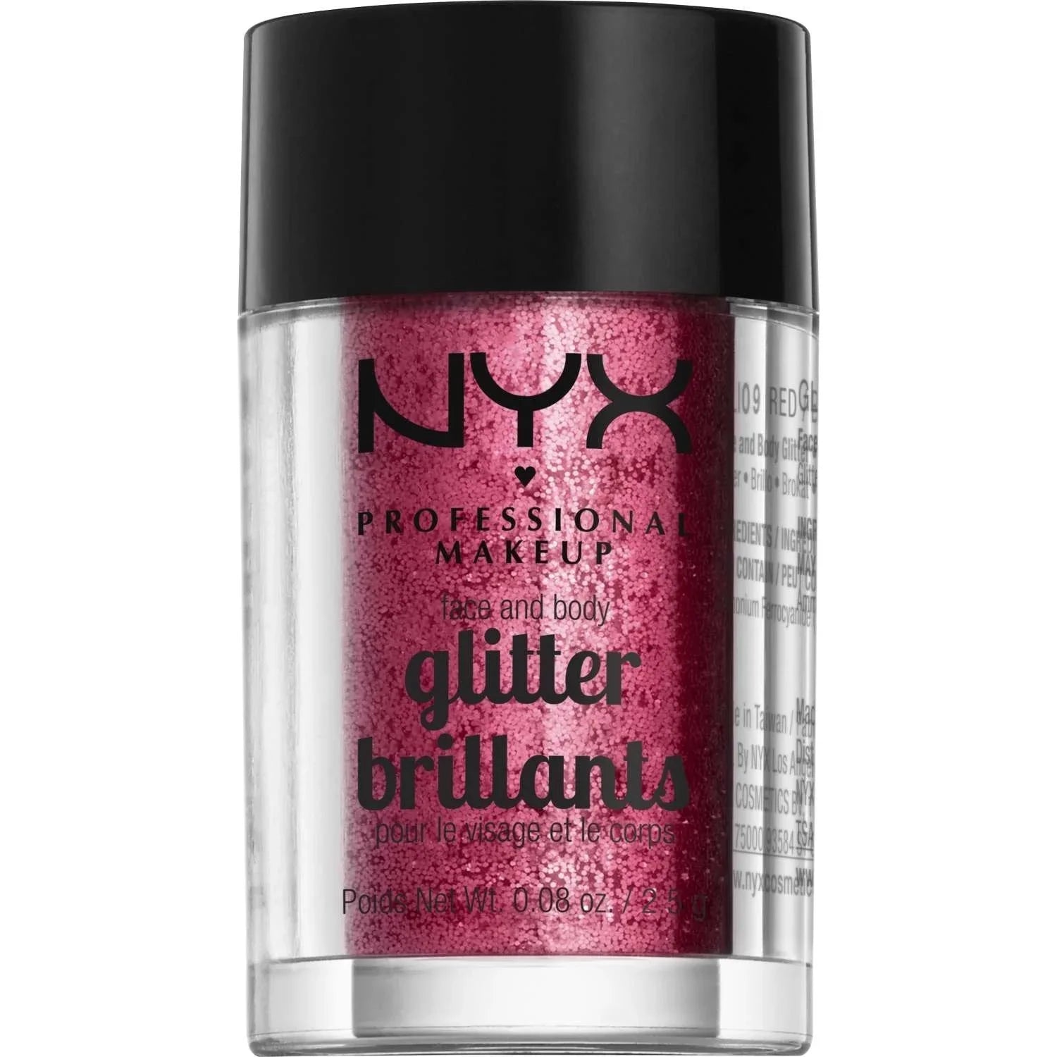 NYX Face And Body Glitter 09 - Red 0.08 Oz by NYX