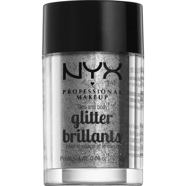 NYX Face And Body Glitter 10 - Silver 0.08 Oz by NYX