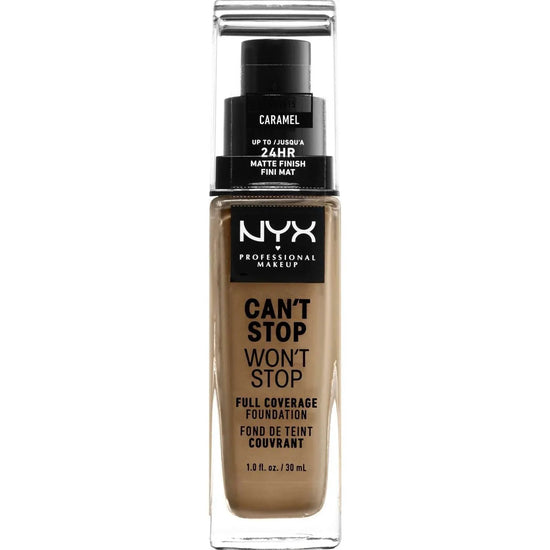 NYX Cant Stop Wont Stop Full Coverage Foundation Caramel 1oz