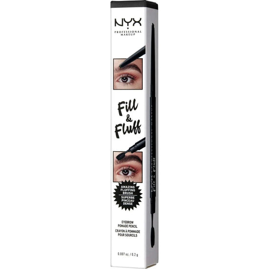 NYX Fill And Fluff Eyebrow Pencil Black 0.007 oz Dual Ended