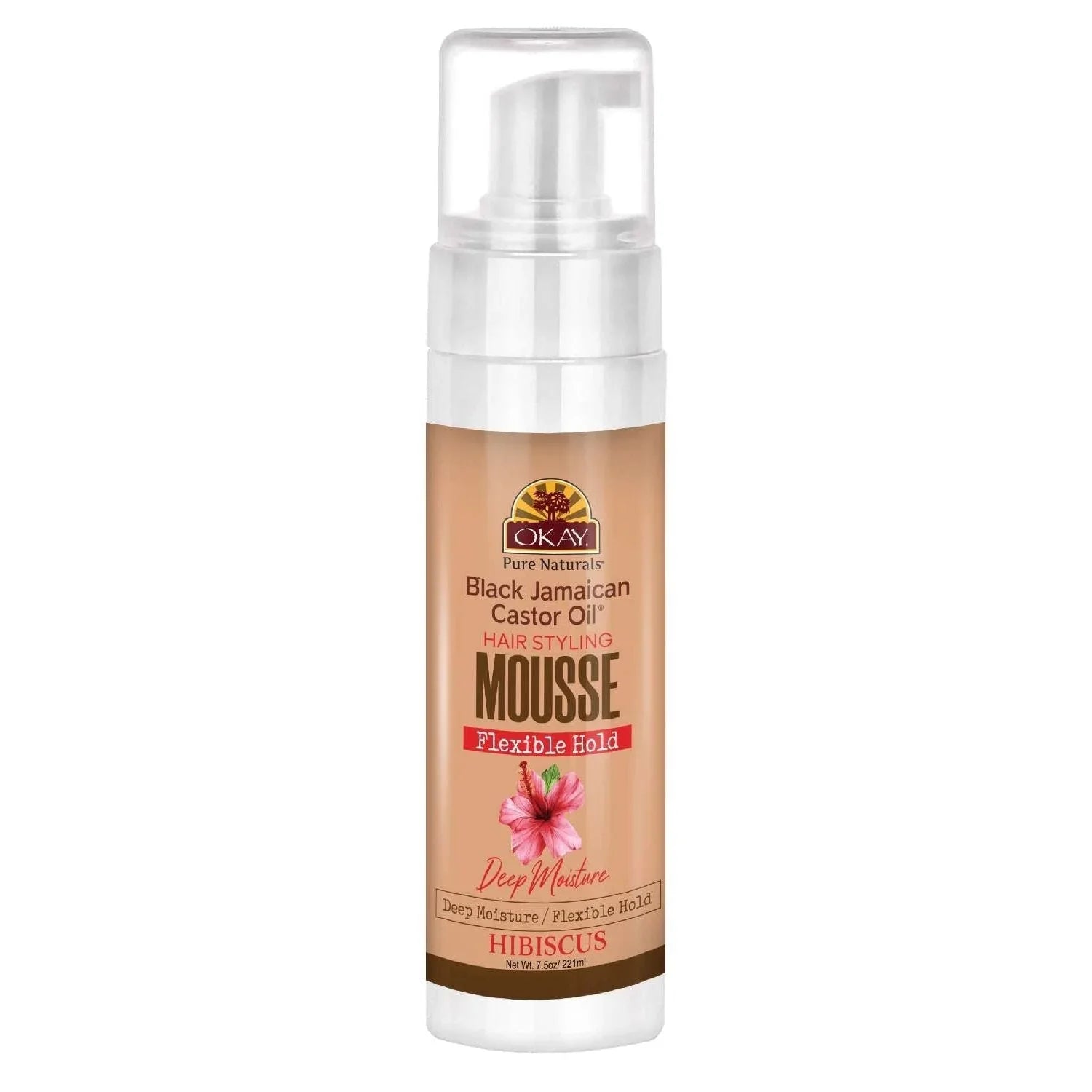 Okay Black Jamaican Castor Oil Hibiscus Hair Styling Mousse 7.5 Oz by Okay