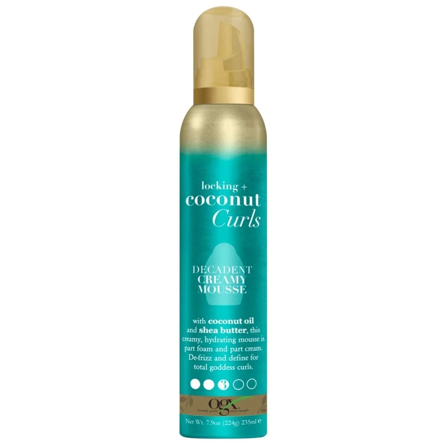 Ogx Locking Coconut Curls Decadent Creamy Mousse 7.9 Oz by OGX