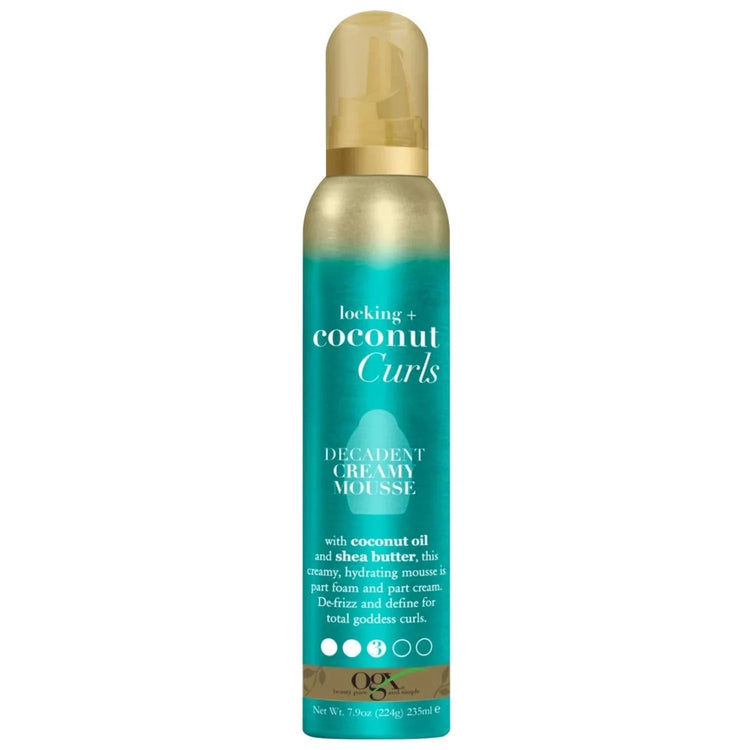 Ogx Locking Coconut Curls Decadent Creamy Mousse 7.9 Oz by OGX