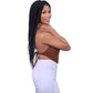 Queen B Lace Wig Box Braid 26 Inch Black 1B Straight