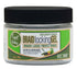 Hair braid locking gel in clear jar with black ribbed cap, Olive & Avocado scent
