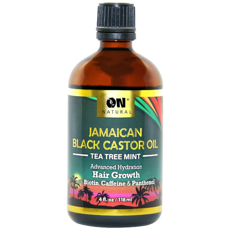 On Natural Jamaican Black Castor Oil Tea Tree Mint 4 Oz by ON Natural