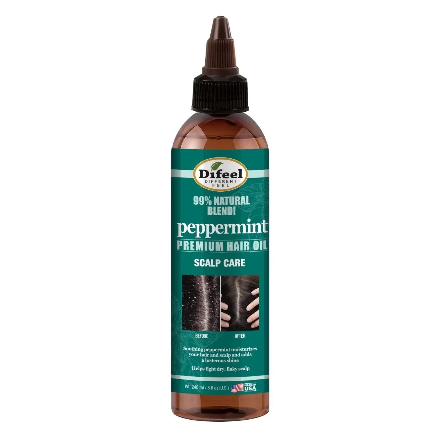 Difeel Sunflower Difeel 99% Natural Premium Hair Oil Peppermint Scalp Care 8 Oz by DiFeel