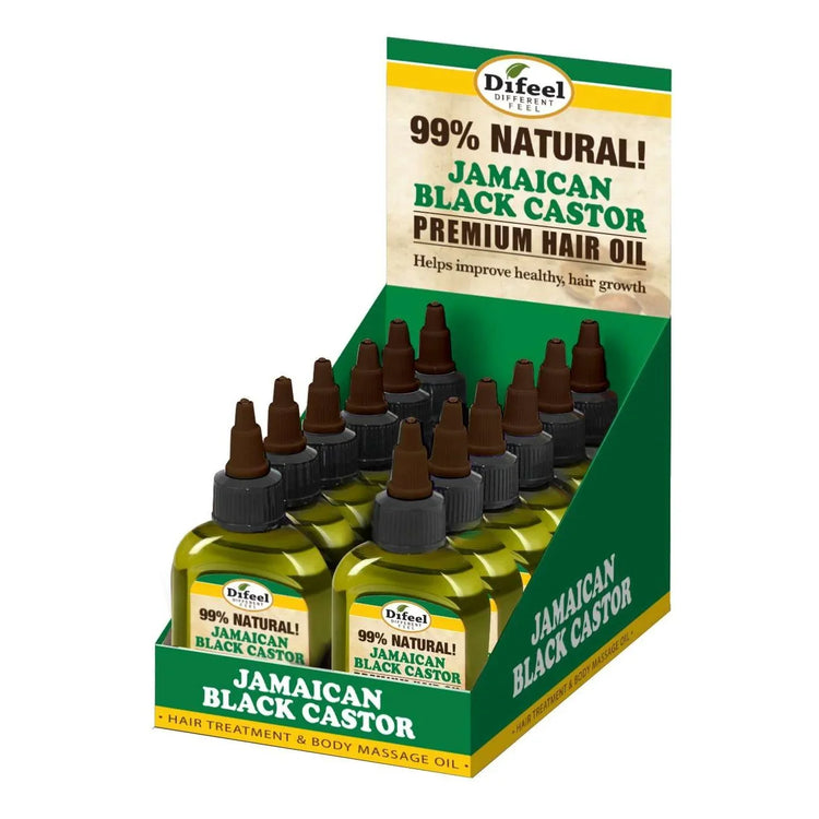 Difeel Premium Natural Hair Oil Jamaican Black Castor 2.5 Oz by DiFeel