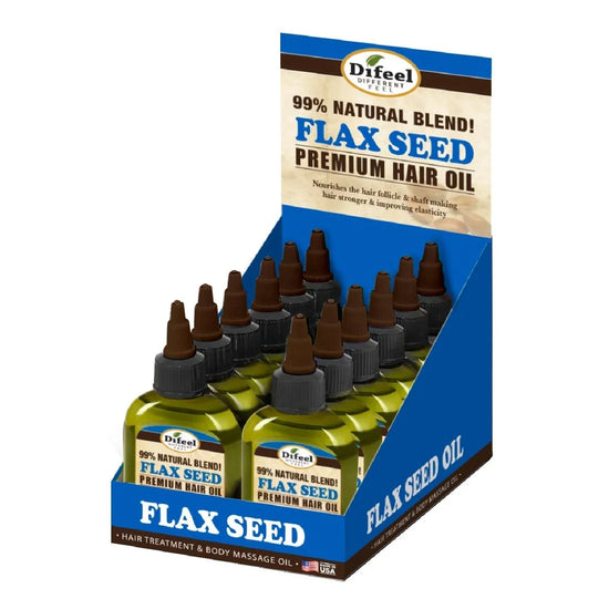 Sunflower Difeel Premium Natural Hair Oil Flax Seed by Difeel
