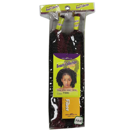 Synthetic Afro Kinky Bulk Braiding Hair P1B Burgundy