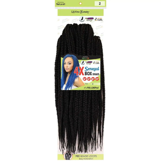 4X Senegal Box Braid Pre Made Loops For Easy Installation