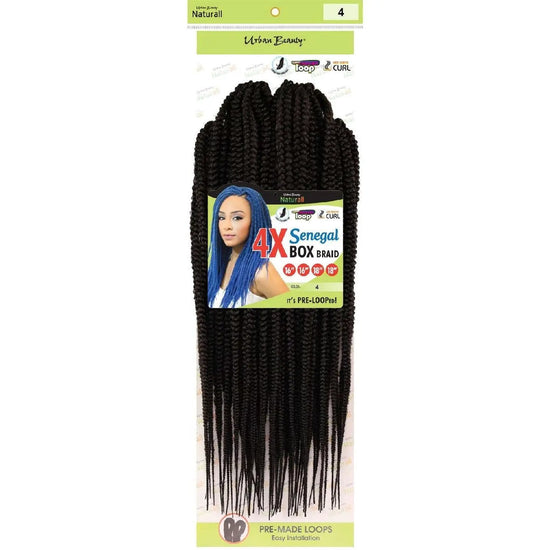 Urban Beauty Naturall 4X Senegal Box Braid Pre Made Loops