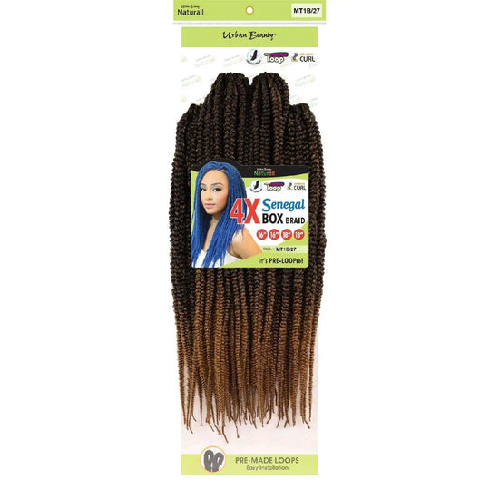 4X Senegal Box Braid Pre Made Loops Easy Installation