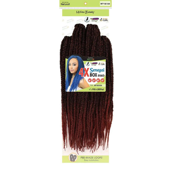 Urban Beauty Naturall 4X Senegal Box Braid Pre Made Loops