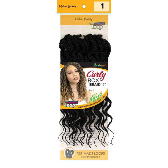 Synthetic Box Braid Curly Style 12 Inch Natural Look Hair