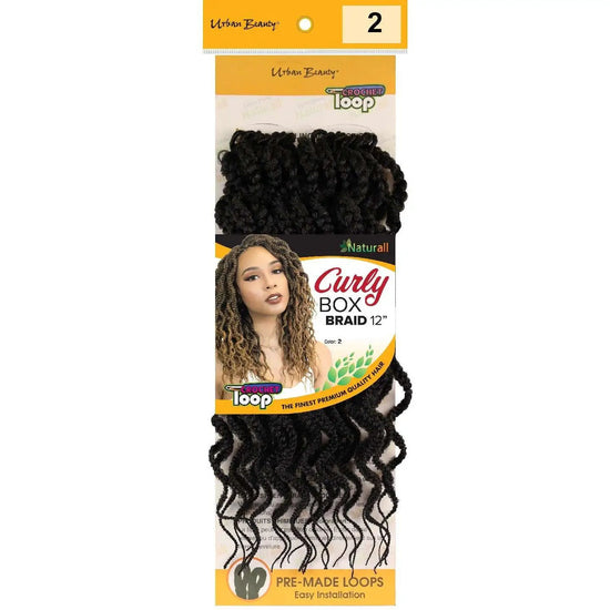 Curly Box Braids 12 Inch Synthetic Hair Extensions Color 2