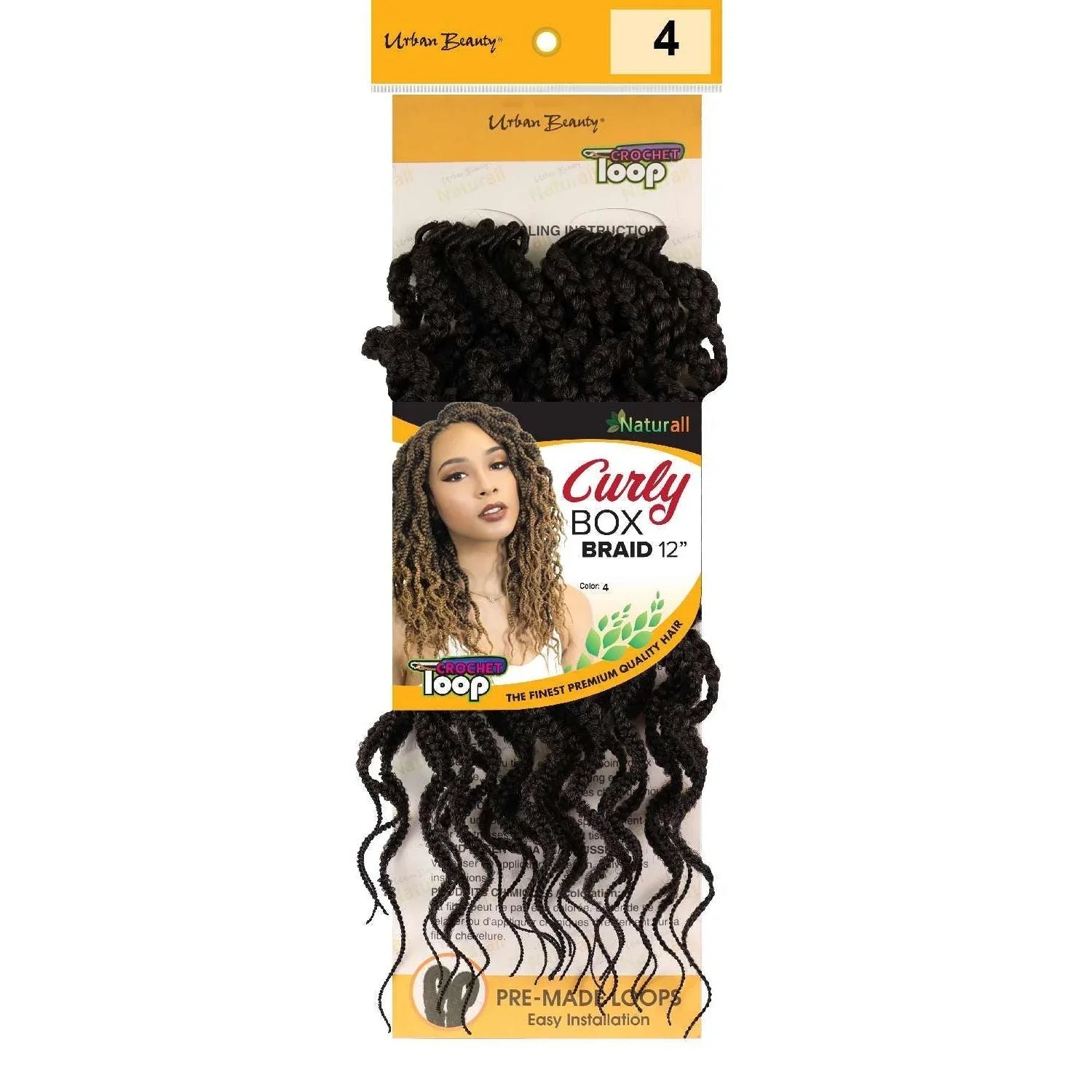 Synthetic Box Braid Curly Style 12 Inch 4 by Urban Beauty