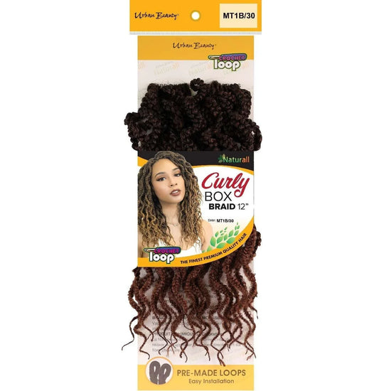 Synthetic Box Braid Curly Style 12 Inch Mt1B30 by Urban Beauty