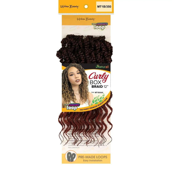 Curly Box Braids 12 Inch Synthetic Hair MT1B350 Pack
