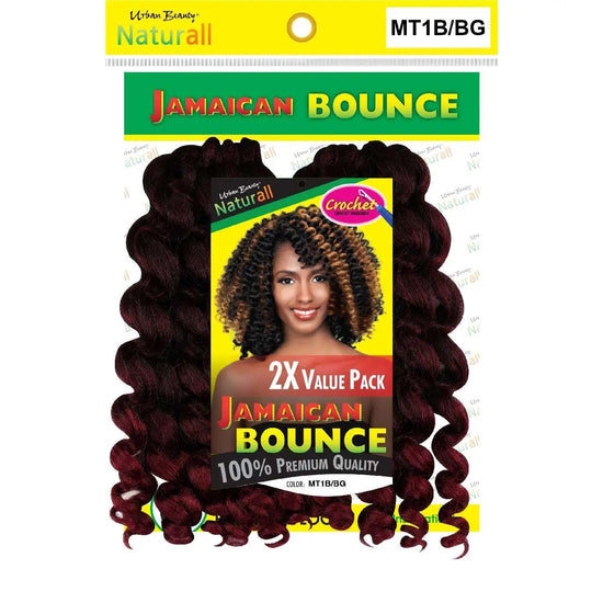 Jamaican Bounce Synthetic Braiding Hair P1B Burgundy 2X Pack