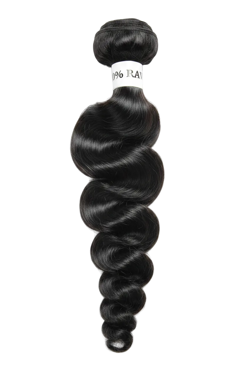 Black hair bundle with a &