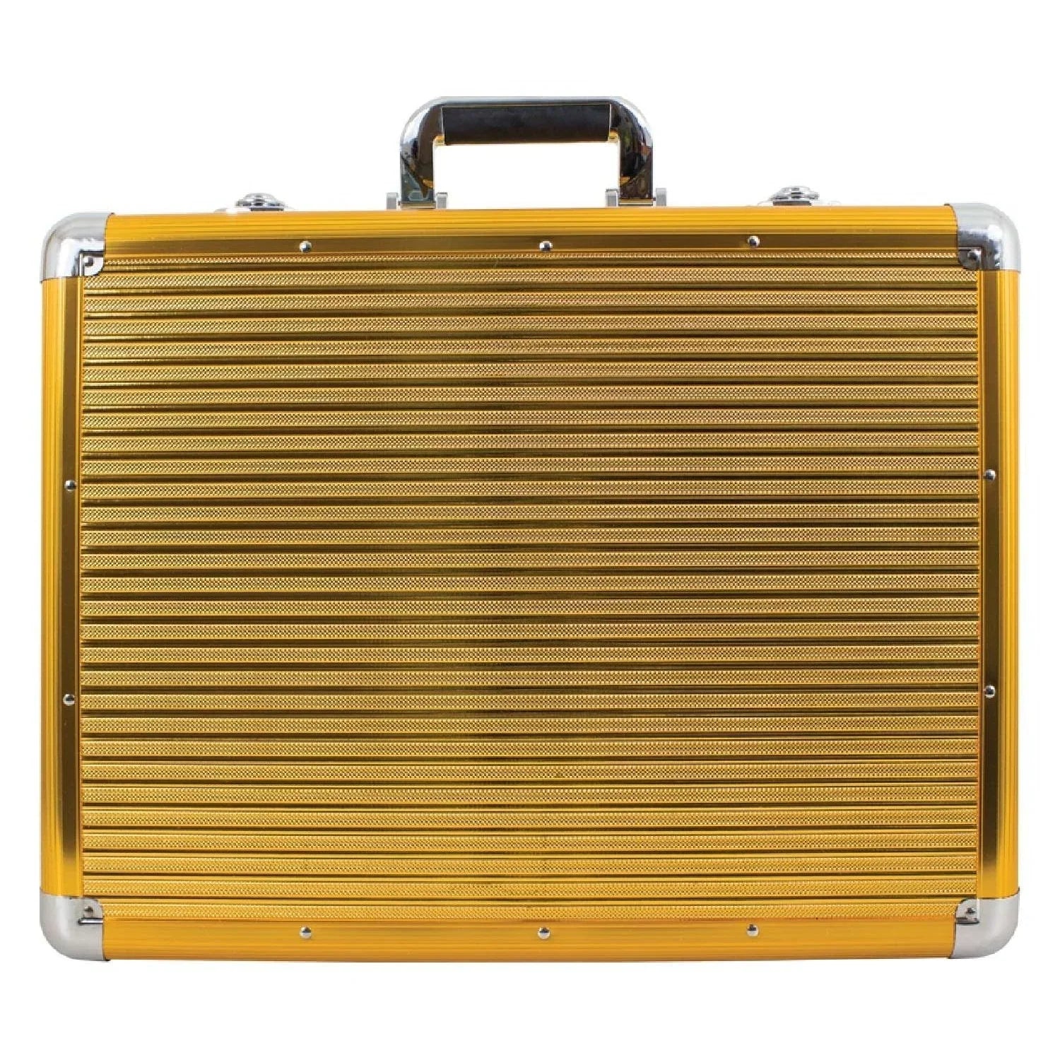 Vincent Hard Back Briefcase Style Large Mastercase Gold by VINCENT