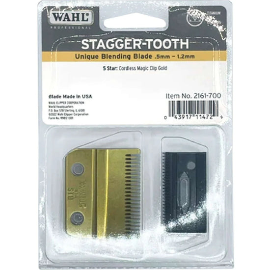 Wahl Blade 5 Star Cordless Magic Clip Li Gold Stagger Tooth Unique Blending Blade by Wahl