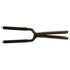 Dual-barrel hair straightener with black handle and clamp, long plates
