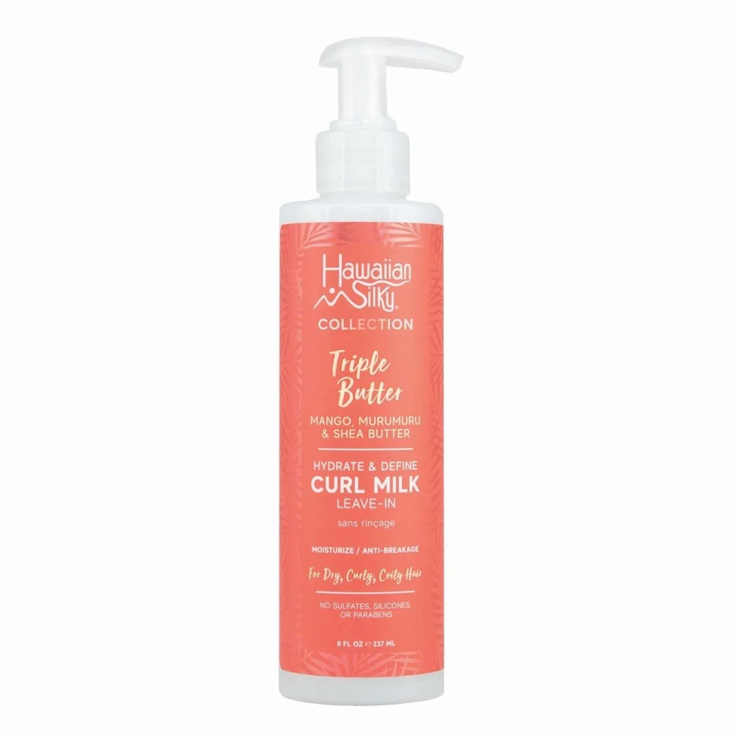 Hawaiian Silky Triple Butter Hydrate Define Curl Milk Leave-In Moisturizer for curly hair
